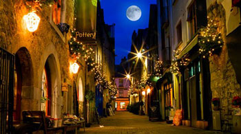 Galway city at night